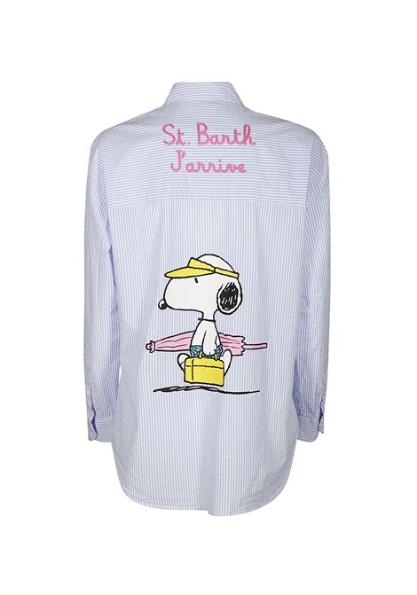 Camicia MC2 Saint Barth Brigitte donna BRIGITTEEMBRY04331H Blu carrè snoopy righe logo MC2 SAINT BARTH | Camicie | BRIGITTEEMBRY04331H31